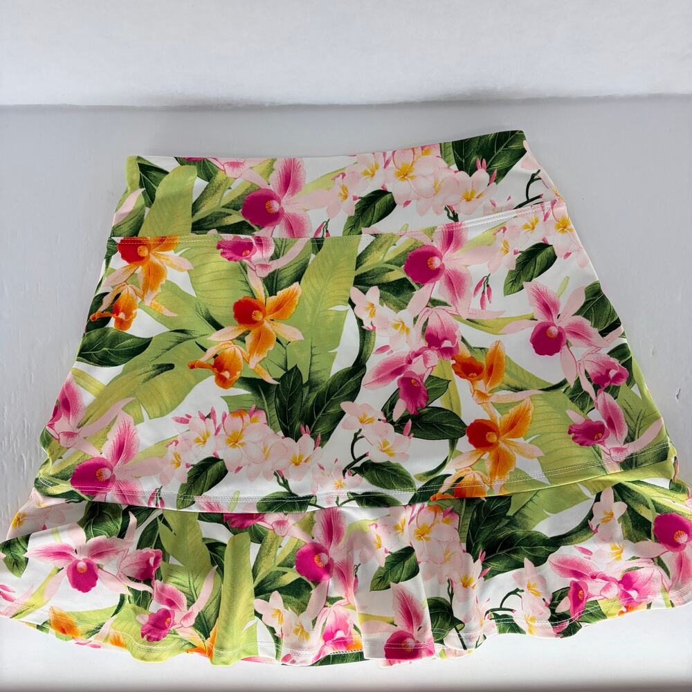Tommy Bahama Everyday Active Tropical Floral Ruffle Skort Size XS - Picture 2 of 15